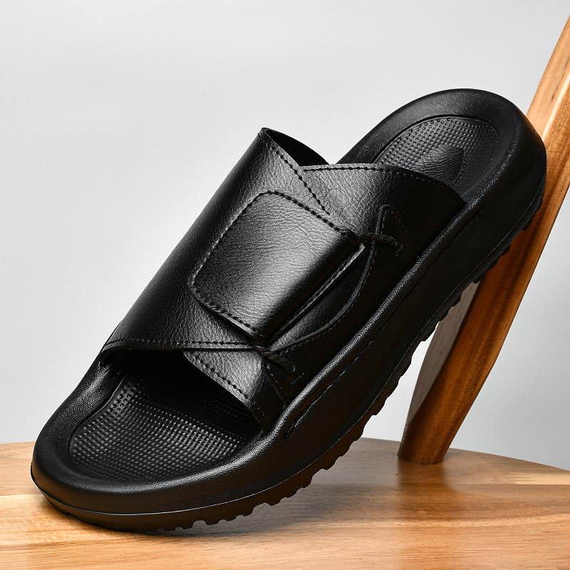 Flip Flop Leather Men - Leather Men's Slippers Slides Casual 2026