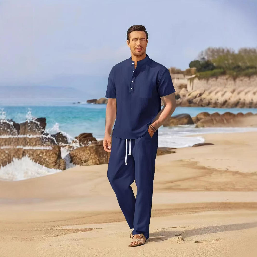 Loose Casual Cotton Linen Men' - Linen Shirt Breathable review and price