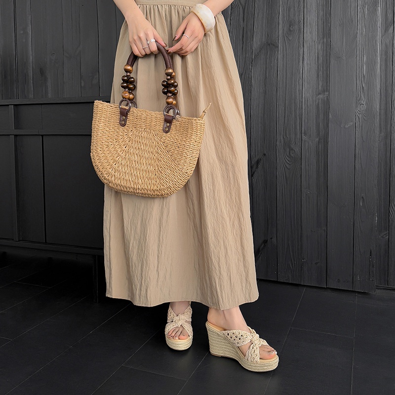 MKKHOU Women Woven Straw Wedge - Espadrille Slip On review and price