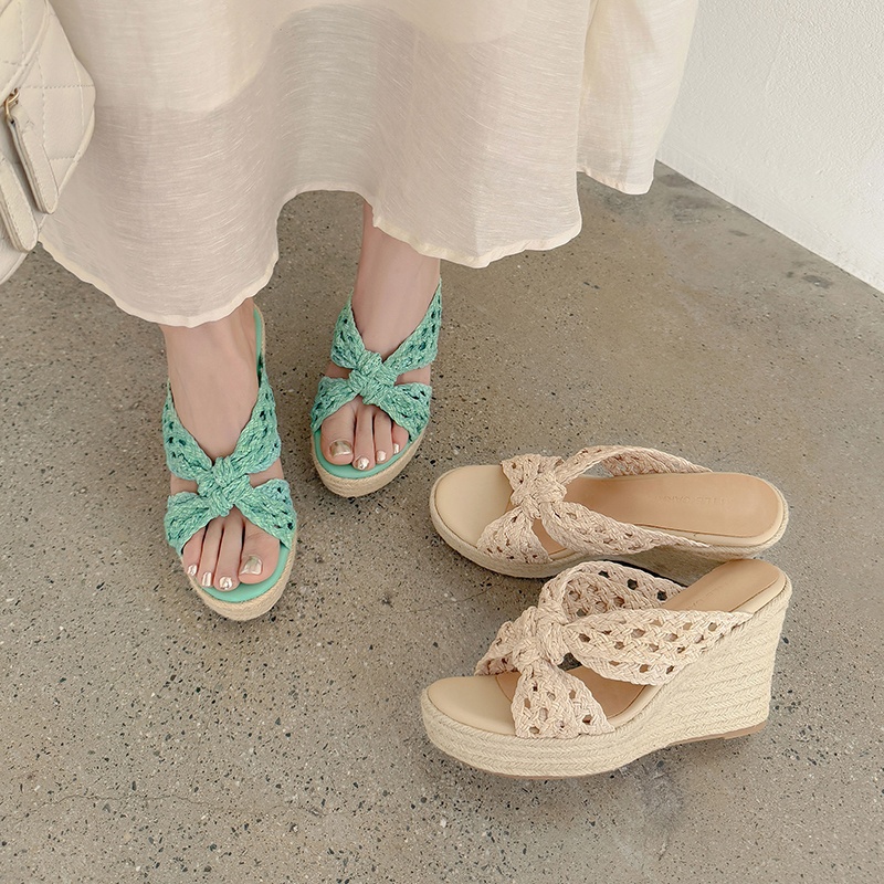 MKKHOU Women Woven Straw Wedge - Espadrille Slip On review and price