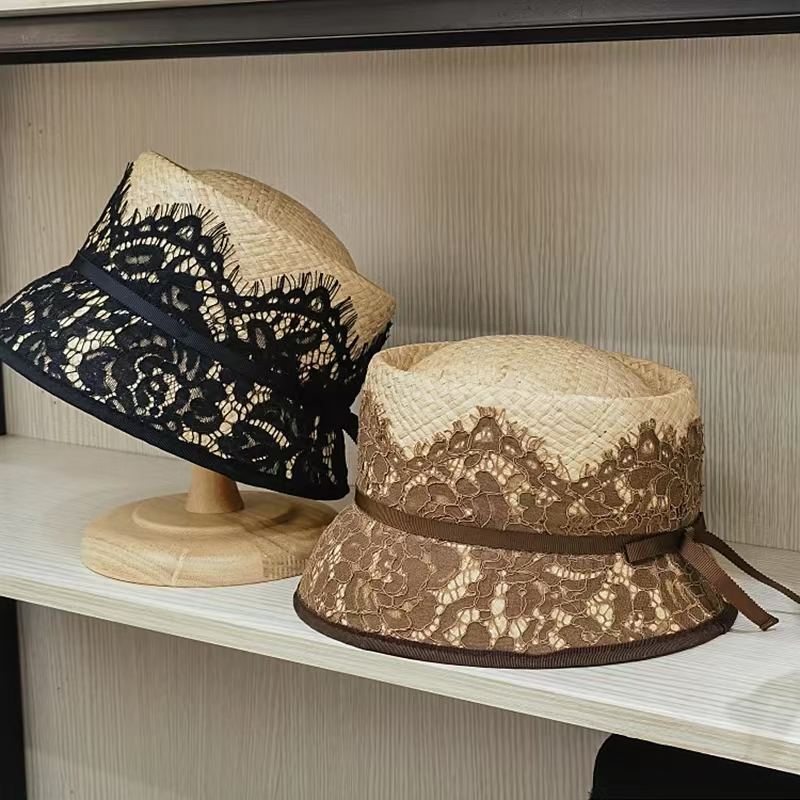 Fashion Japanese New Lace Deco - Bucket Hat Straw review and price