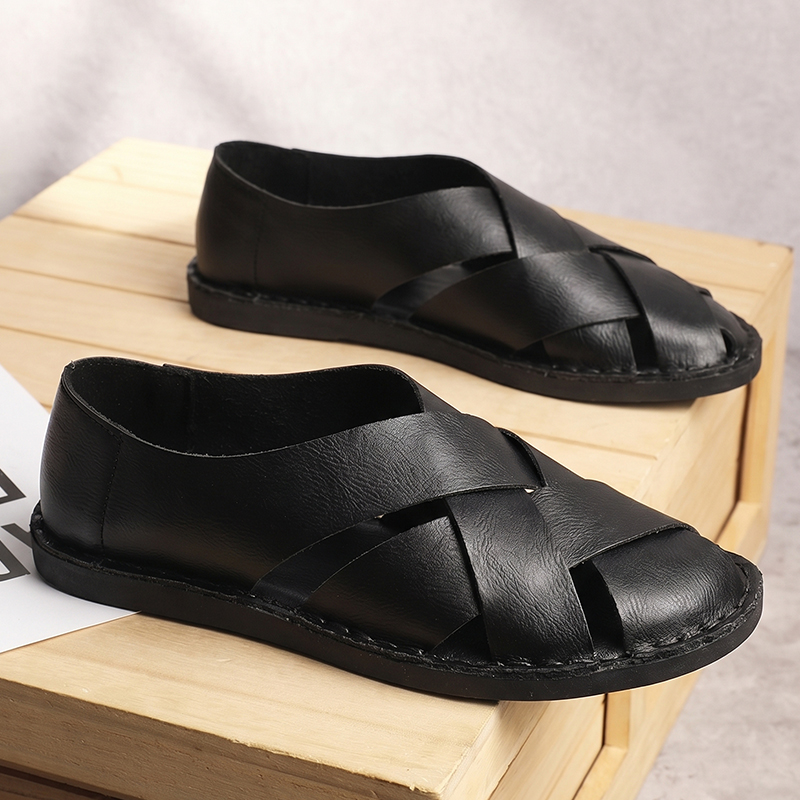 Summer Men's Cut-out Sandals N - Flip Flop Leather Men review and price