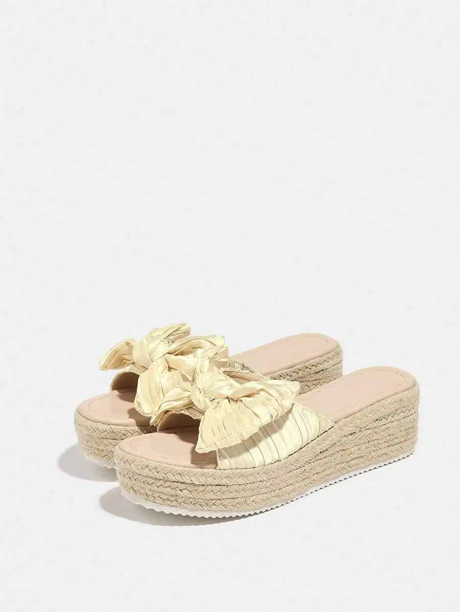 Pleated Satin Bow Espadrille P - Espadrille Slip On review and price