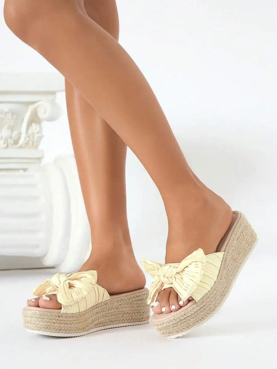 Pleated Satin Bow Espadrille P - Espadrille Slip On review and price