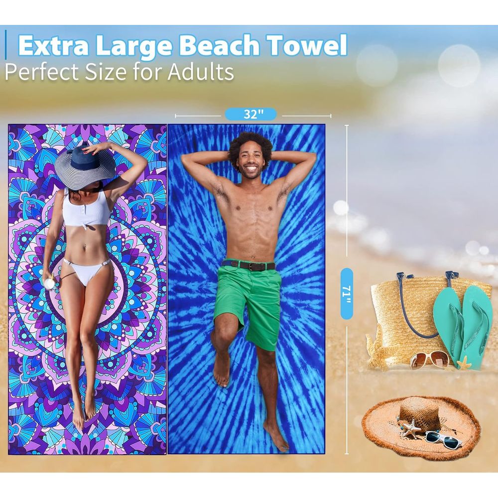 Lightweight Oversized 71x32 Be - Beach Towel Large review and price