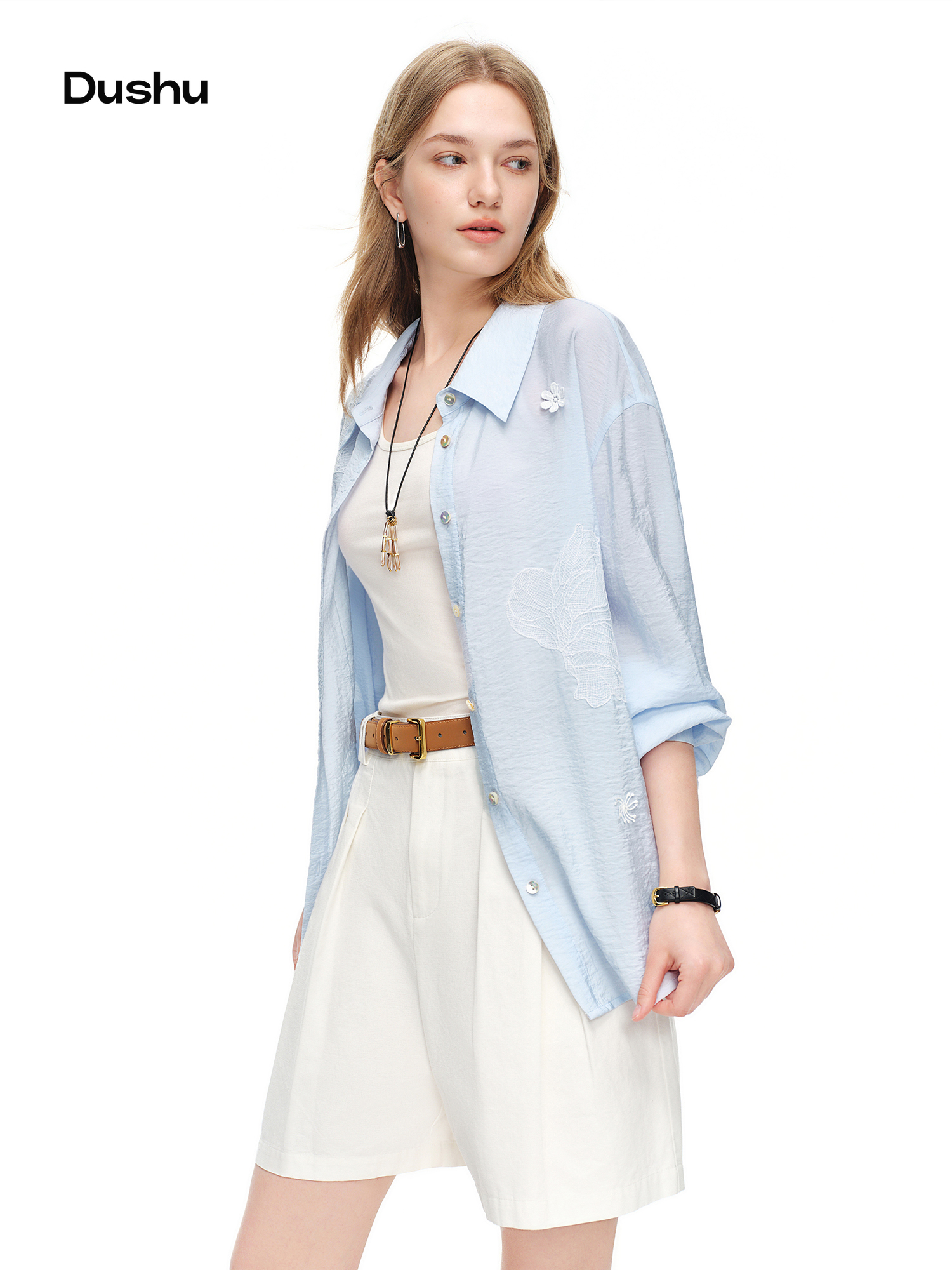 DUSHU 2026 Summer Women's Ligh - Resort Shirt Floral review and price