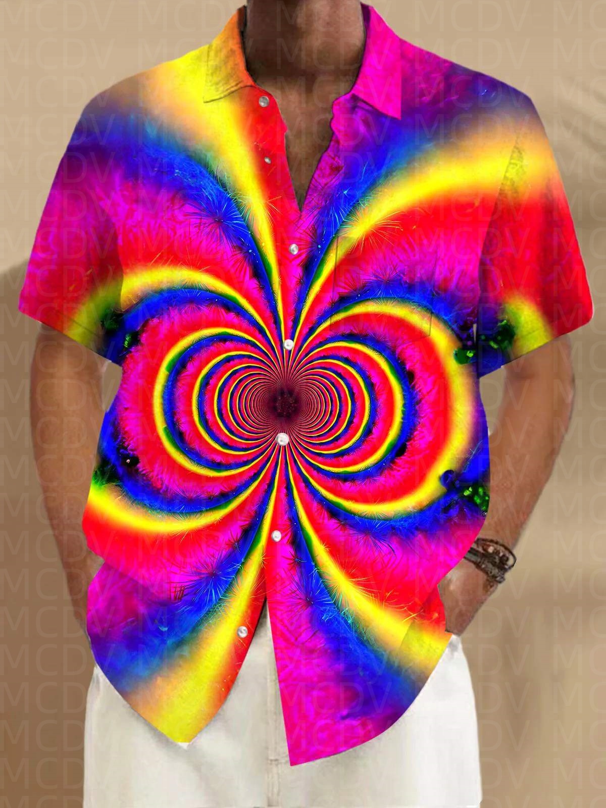 Star Pattern Style Men's Hawai - Shirt Camp Collar review and price