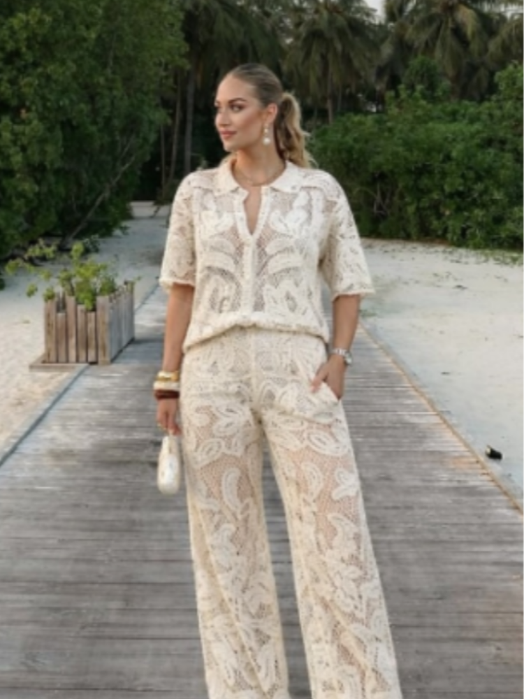 Women's Stylish 2 Piece Set Cr - Resort Shirt Floral review and price