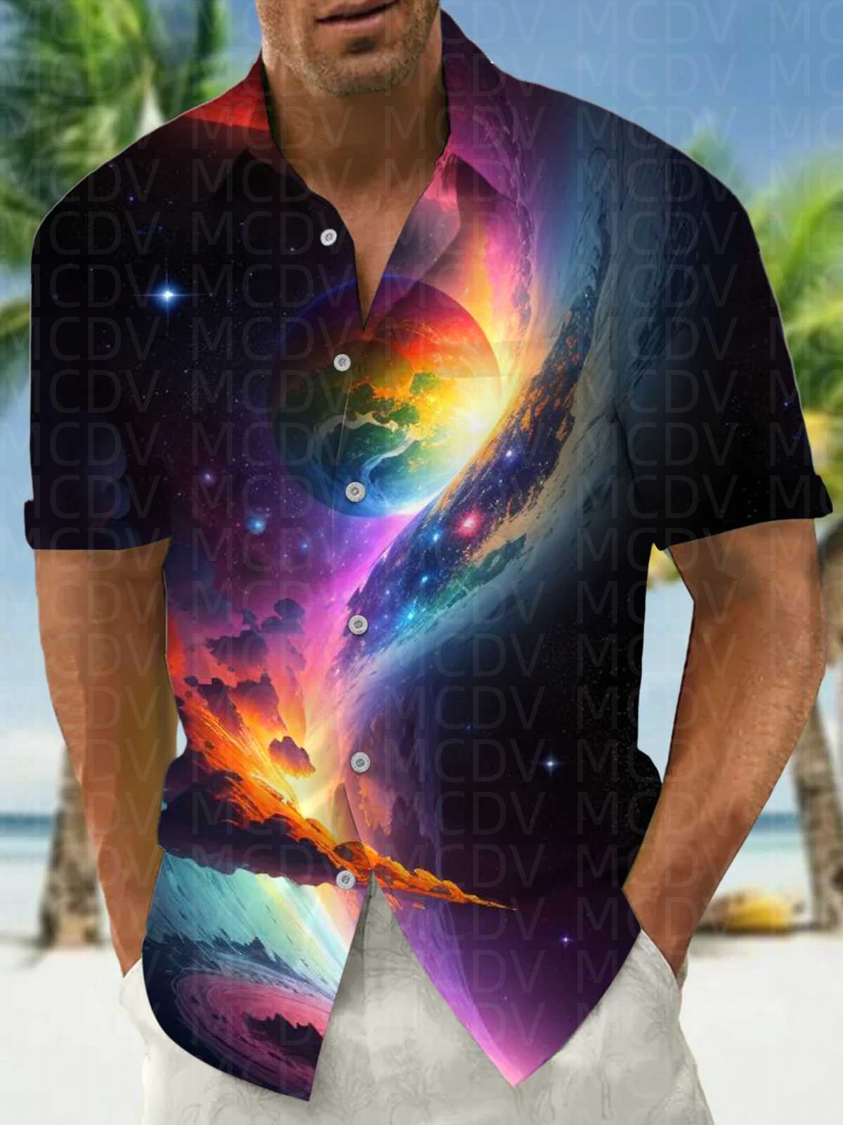 Sun Pattern Style Men's Hawaii - Shirt Camp Collar review and price