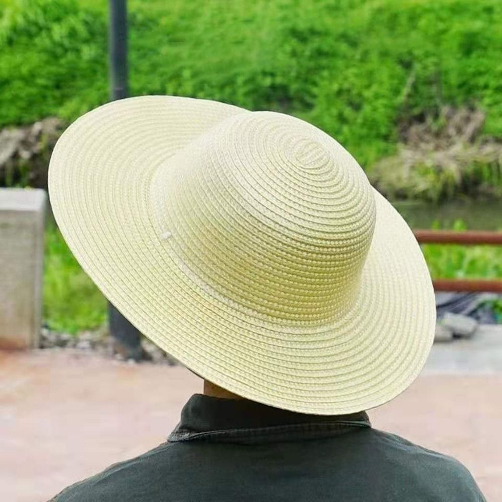 Summer Wide Brim Straw Hat wit - Bucket Hat Straw review and price