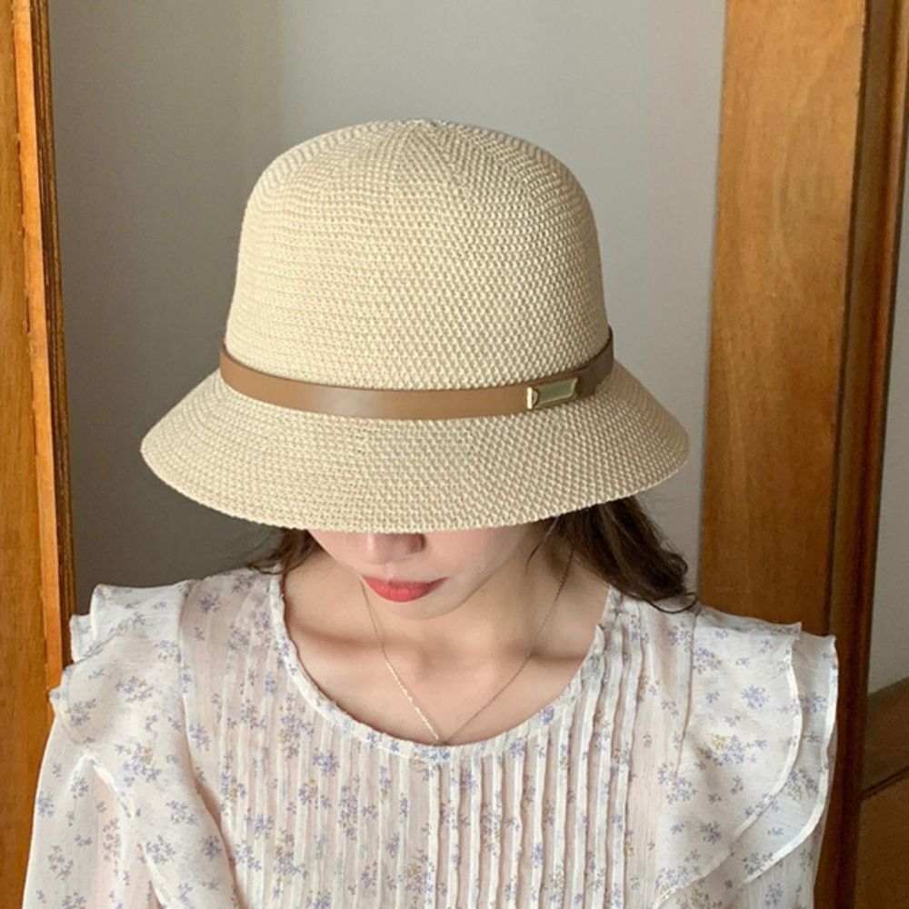 Korean PU Leather Belt Women S - Bucket Hat Straw review and price