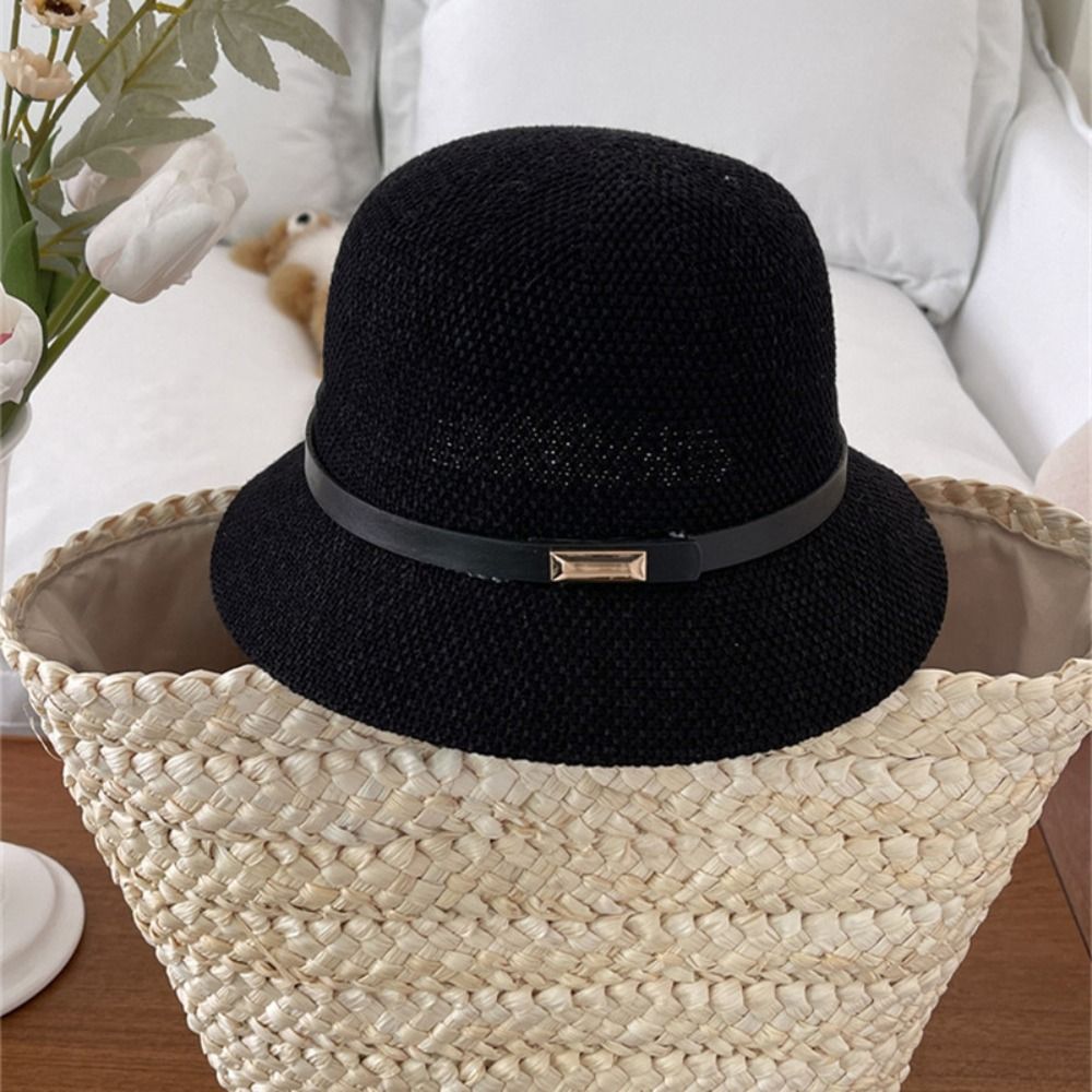Korean PU Leather Belt Women S - Bucket Hat Straw review and price