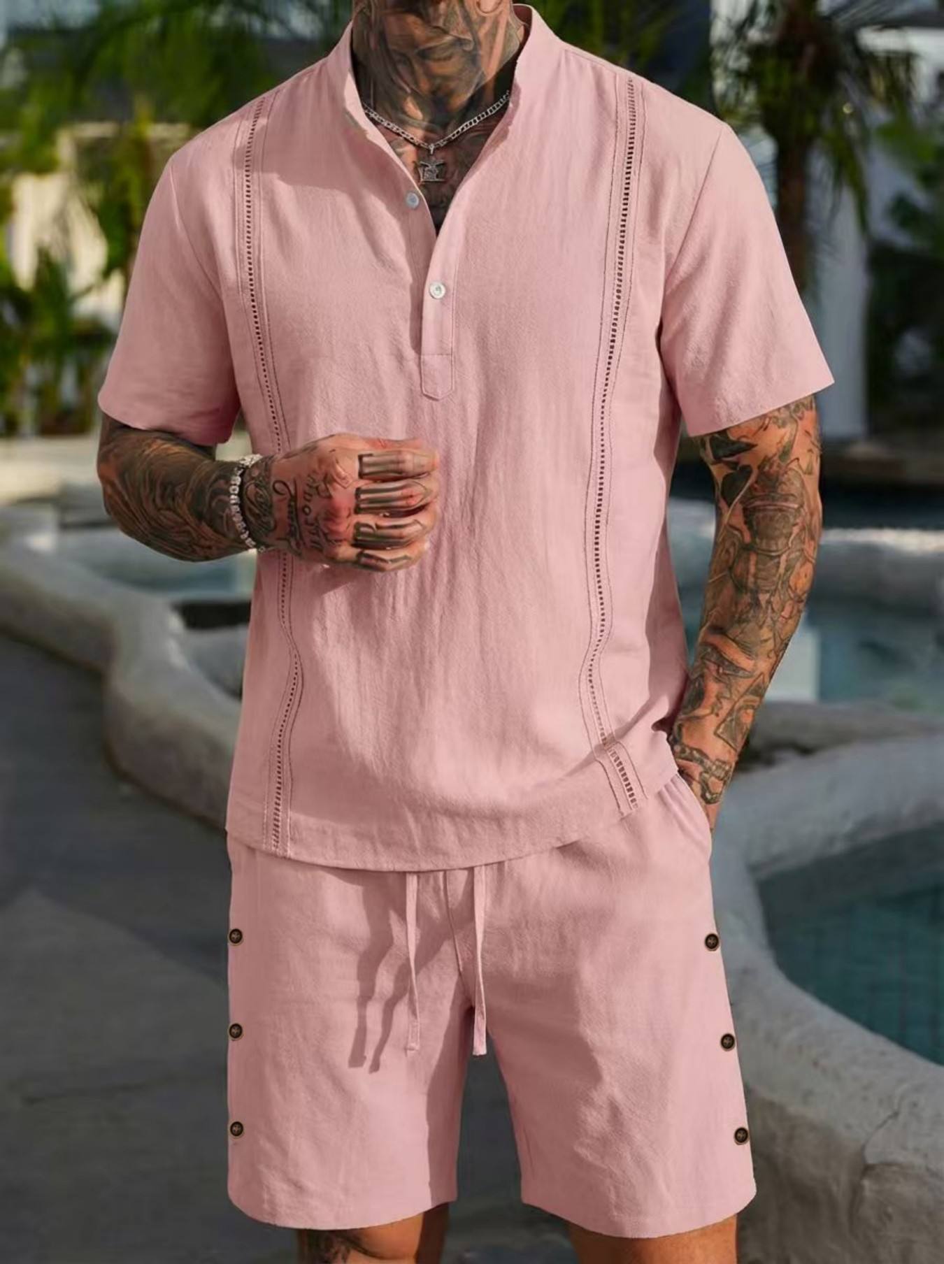 2026 men's summer beach casual - Short Linen Drawstring review and price