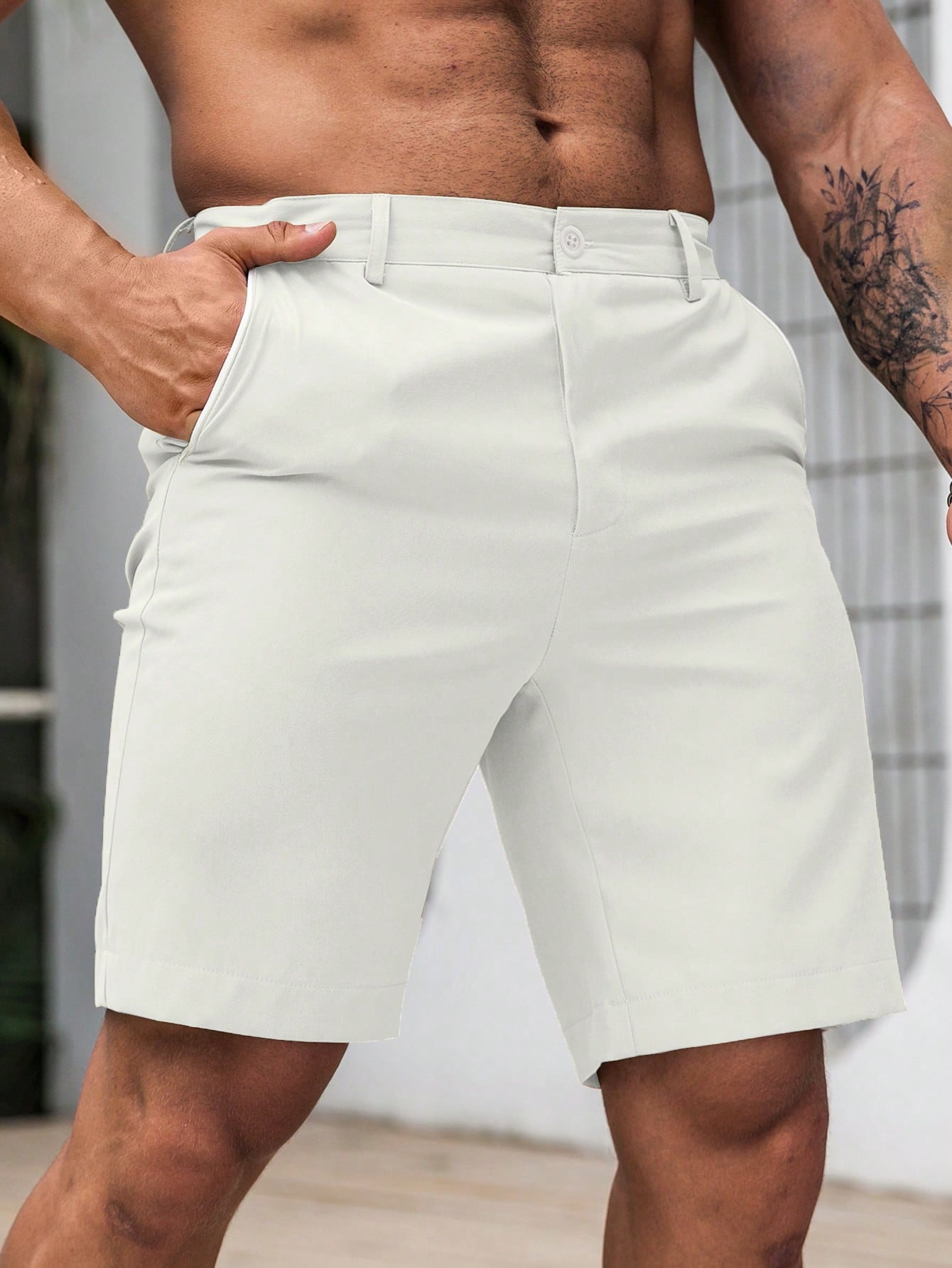 Men's Solid Chino Casual Short - Shorts Chino Slim review and price