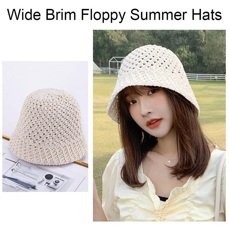 New Girls Sun Hat Wide Brim Fl - Bucket Hat Straw review and price