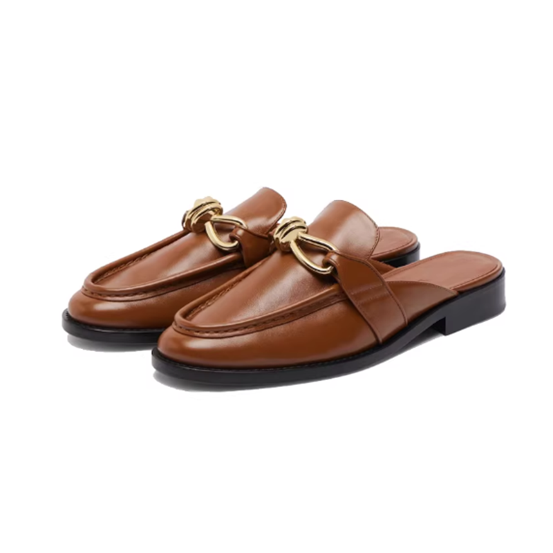Metal Buckle Half Slippers For - Flip Flop Leather Men review and price