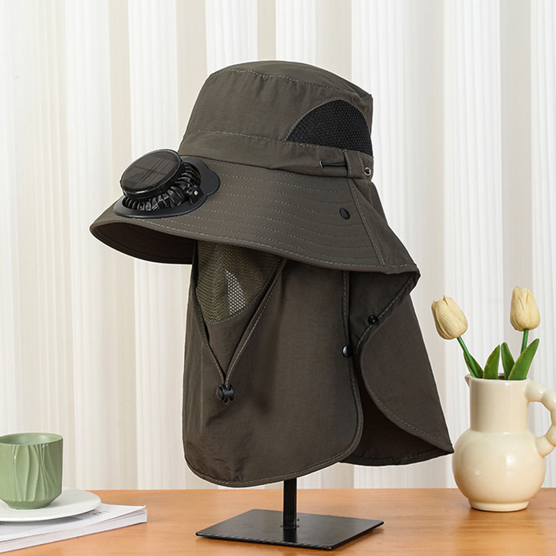 Men Solar Fan Hat Wide Brim UP - Bucket Hat Straw review and price