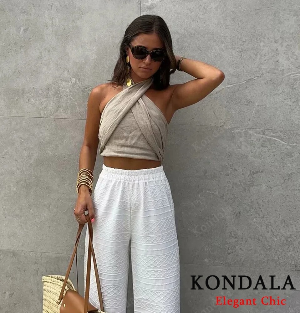 KONDALA Sexy Casual Crossover  - Short Linen Drawstring review and price