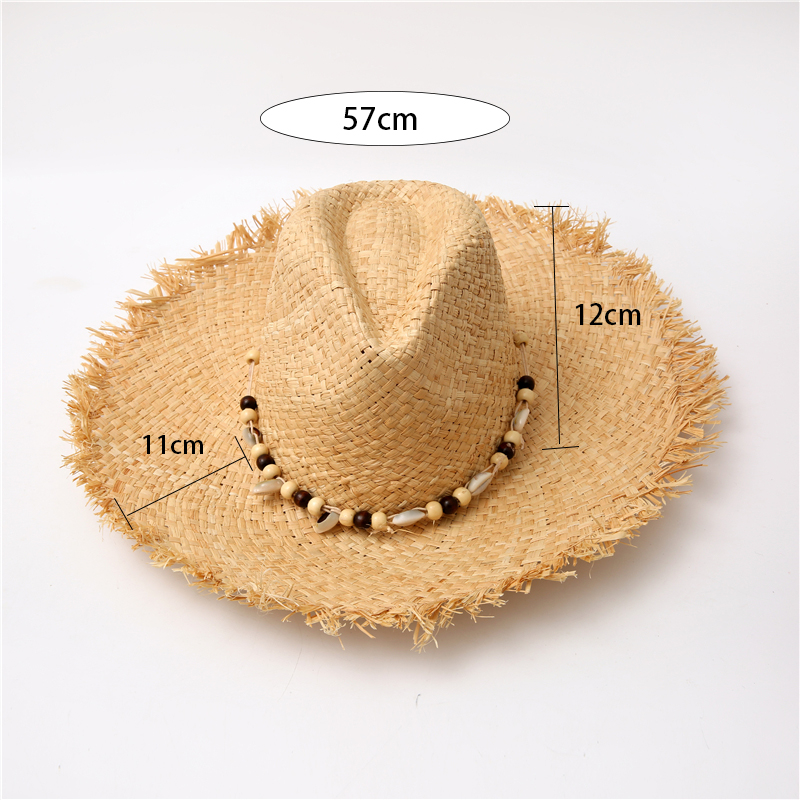 Summer solid color Handmade Ri - Bucket Hat Straw review and price