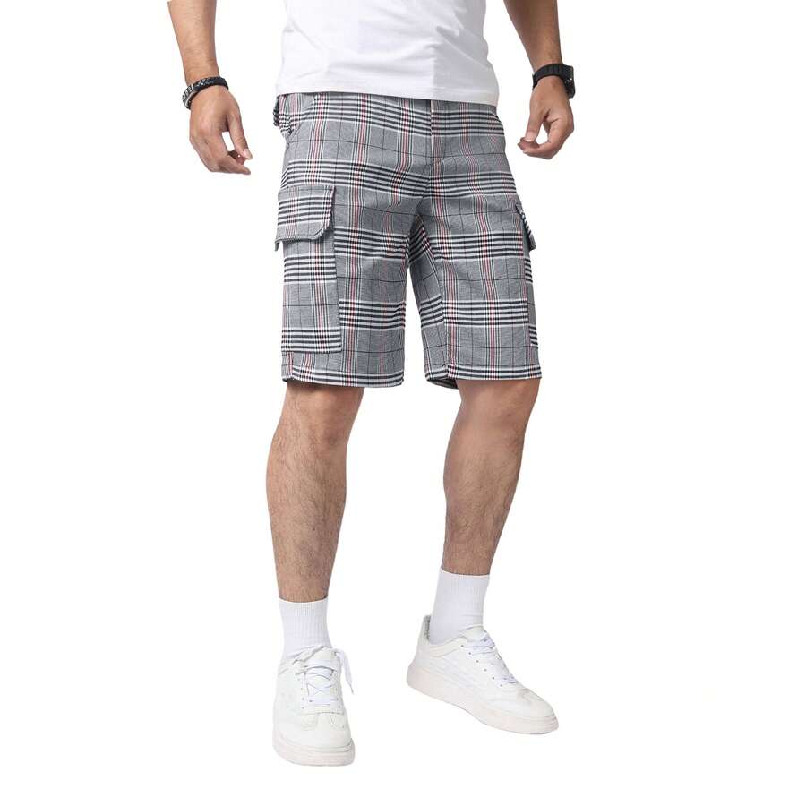 Mens Slim Fit Stretch Plaid Dr - Shorts Chino Slim review and price
