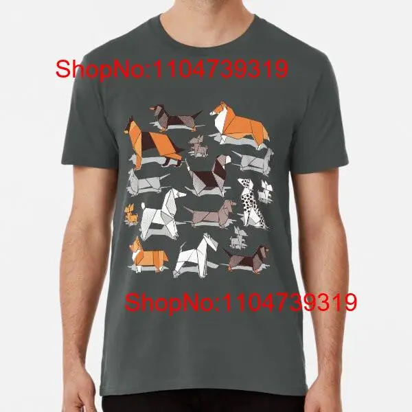 Origami doggie friends grey li - Linen Shirt Breathable review and price