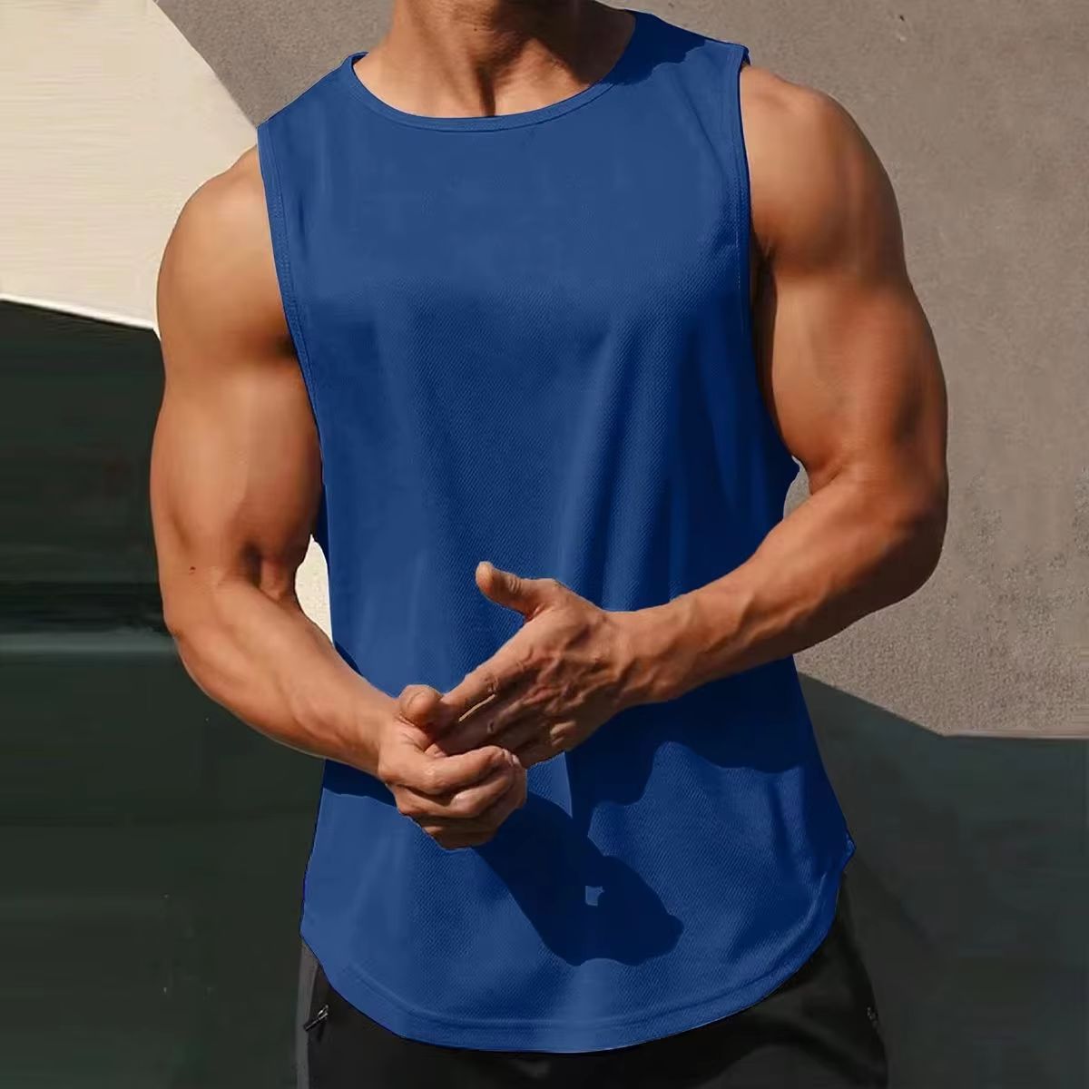 Men's Gym Clothing Summer Fitn - Tank Top Muscle review and price