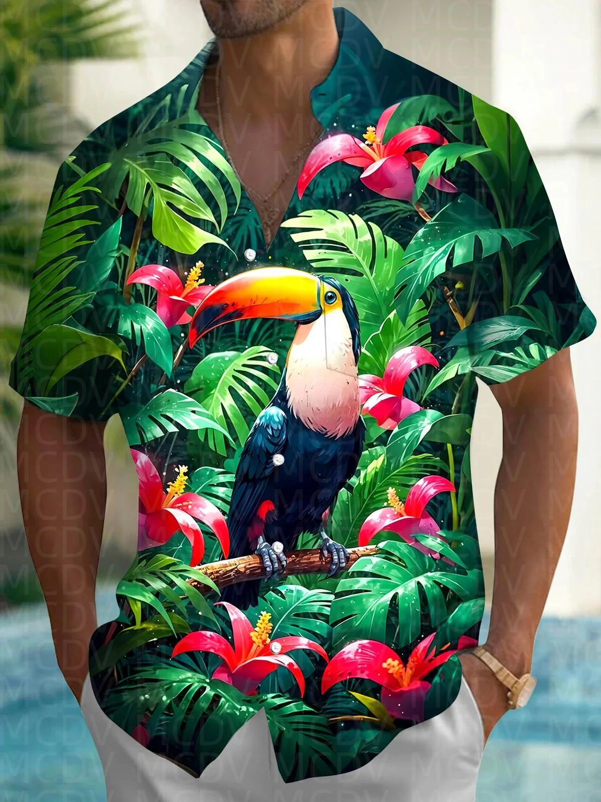 Balloon Pattern Men's Hawaiian - Shirt Camp Collar review and price