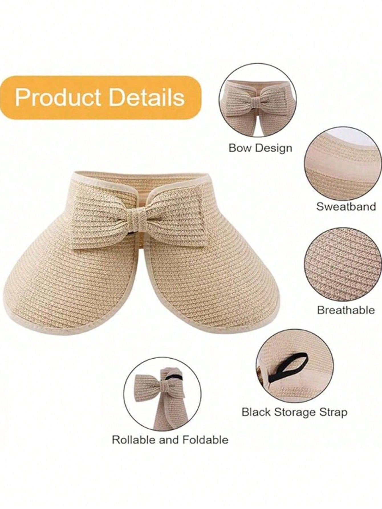 Sun Visor Hats For Women Wide  - Packable Hat Nylon review and price