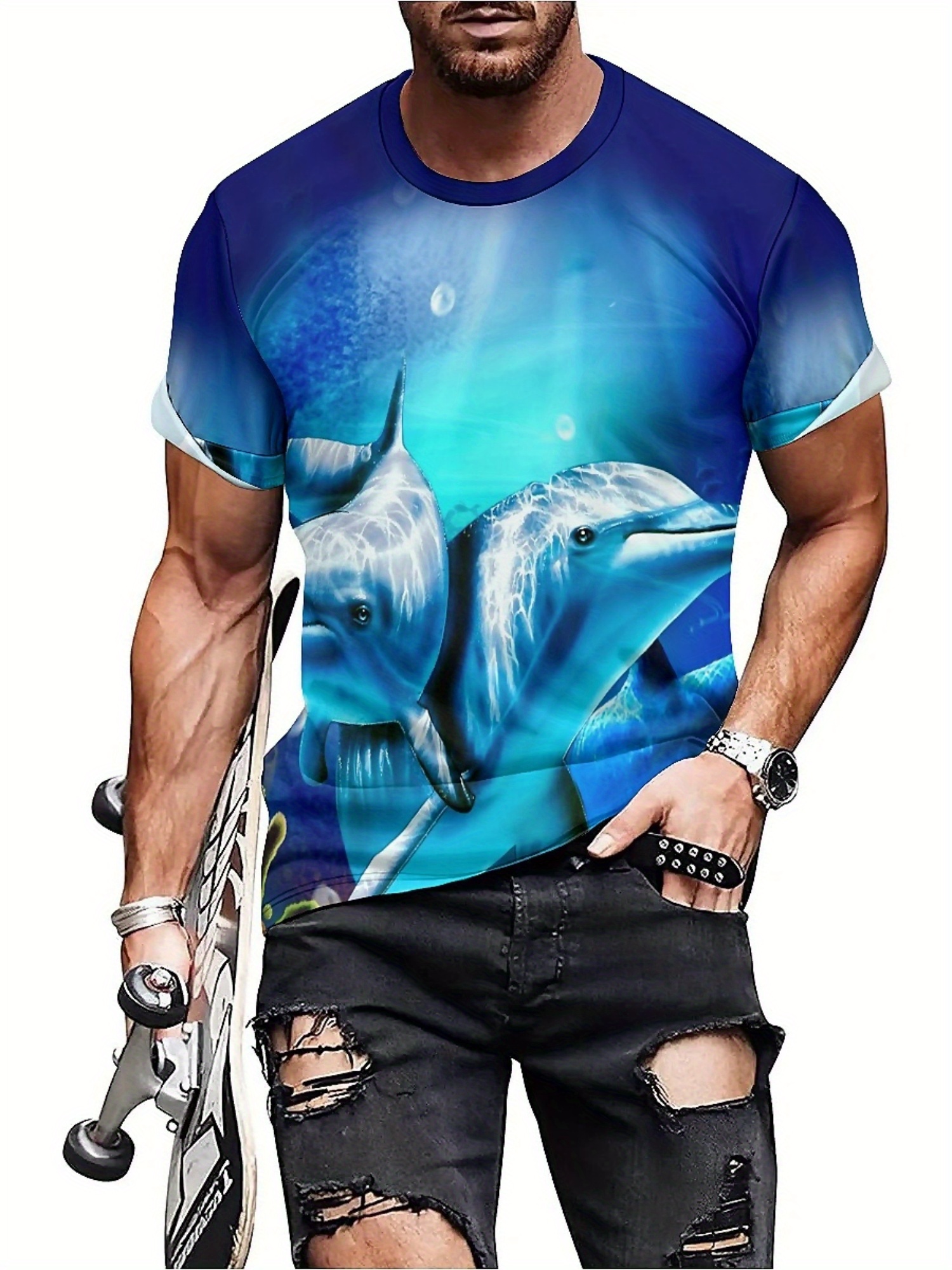 Men'S Ocean Animal Dolphin Pri - Tee Graphic Print review and price