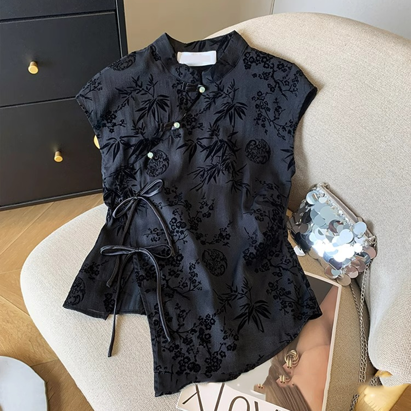 Retro Thin Shirt New Chinese S - Shirt Camp Collar review and price