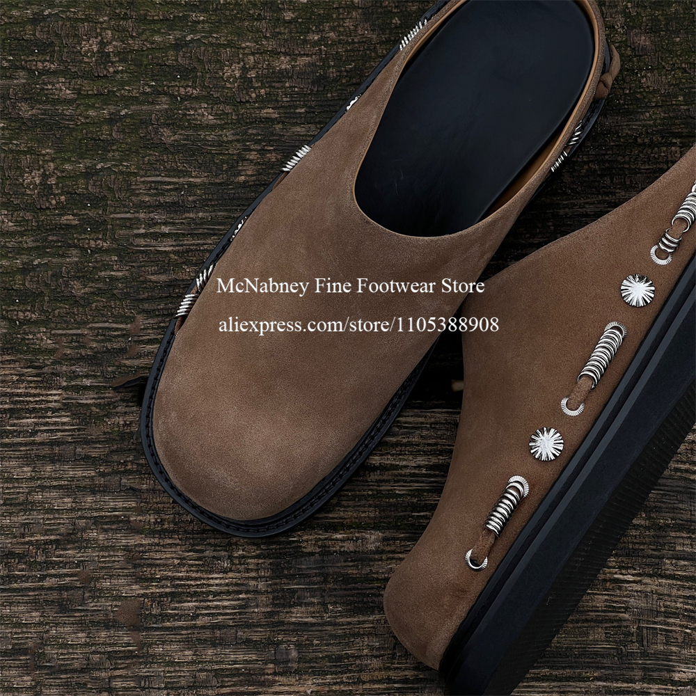 Fashion Men Suede Slip on Mule - Flip Flop Leather Men review and price