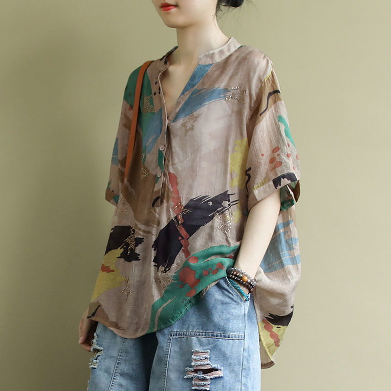 Chinese Vintage Style Women's  - Linen Shirt Breathable review and price