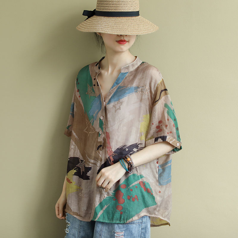 Chinese Vintage Style Women's  - Linen Shirt Breathable review and price
