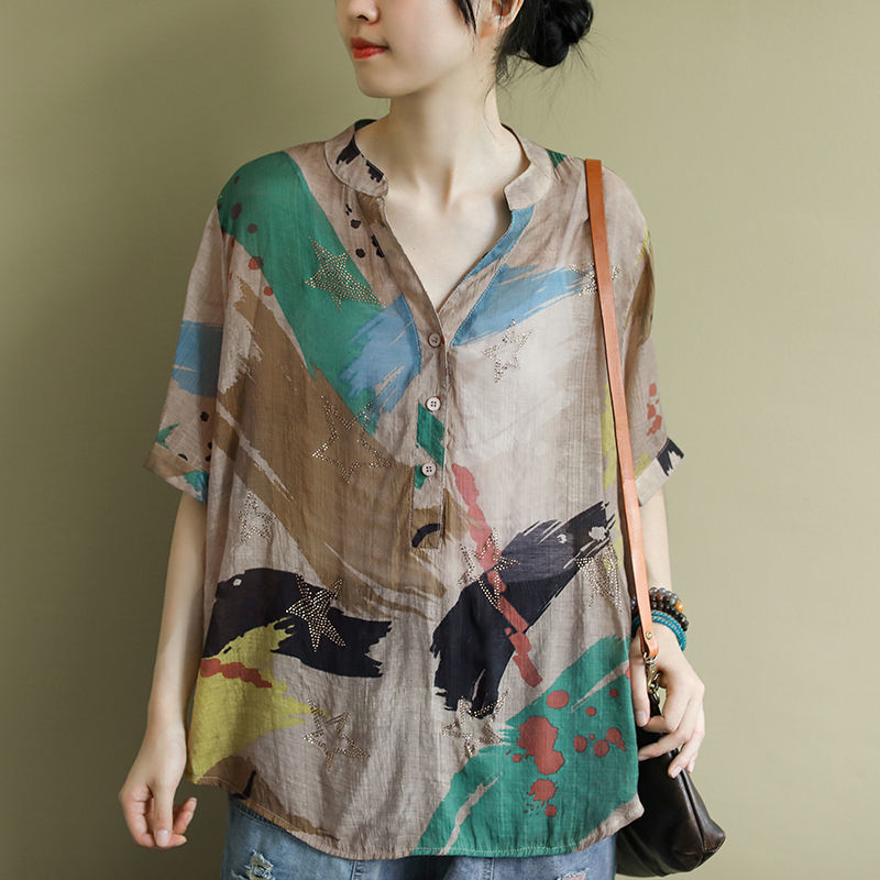 Chinese Vintage Style Women's  - Linen Shirt Breathable review and price