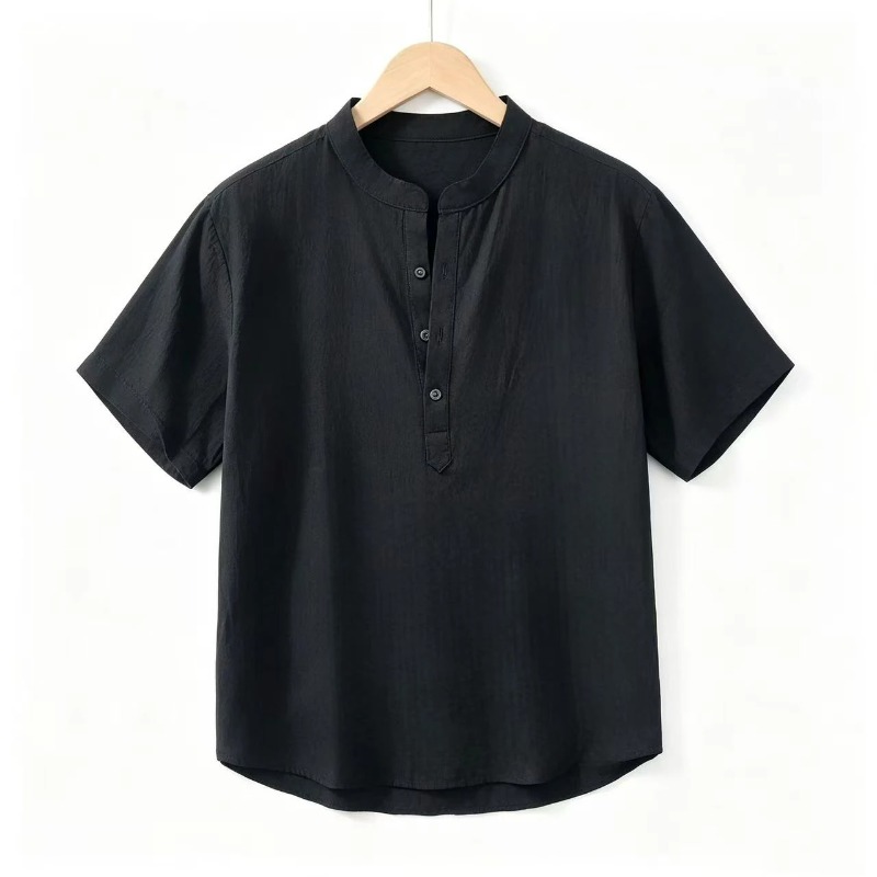 Men Cotton Linen Short-Sleeve  - Linen Shirt Breathable review and price