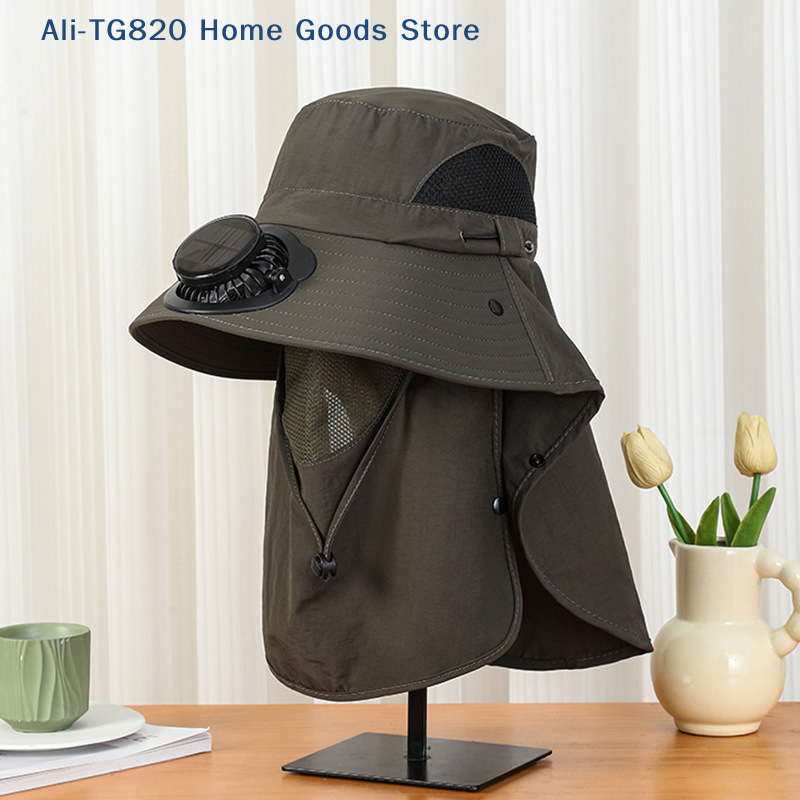 [TG820]Men Fan Hat With Solar  - Bucket Hat Straw review and price