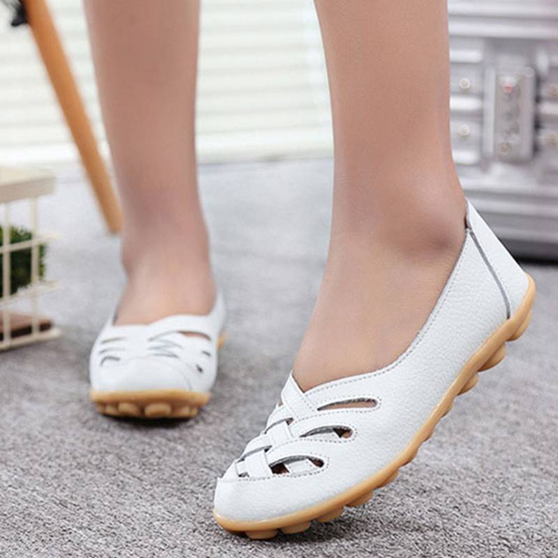 Genuine Leather Women's Shoes  - Espadrille Slip On review and price