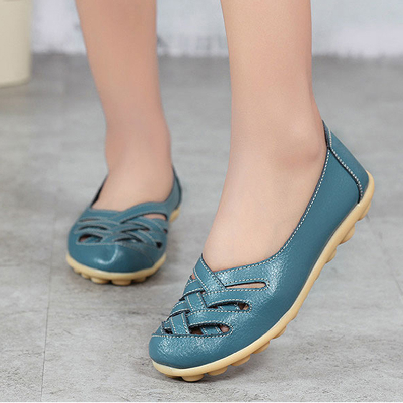 Genuine Leather Women's Shoes  - Espadrille Slip On review and price