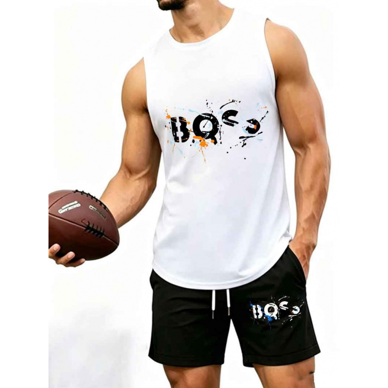 Men's  Graffiti Letter Print 2 - Tank Top Muscle review and price