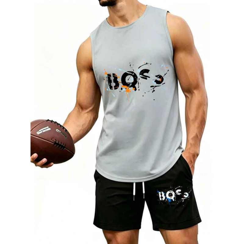 Men's  Graffiti Letter Print 2 - Tank Top Muscle review and price