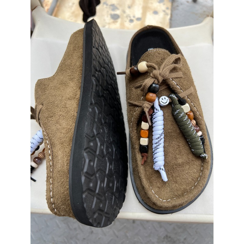 Women Men Clogs Cow Suede Leat - Flip Flop Leather Men review and price