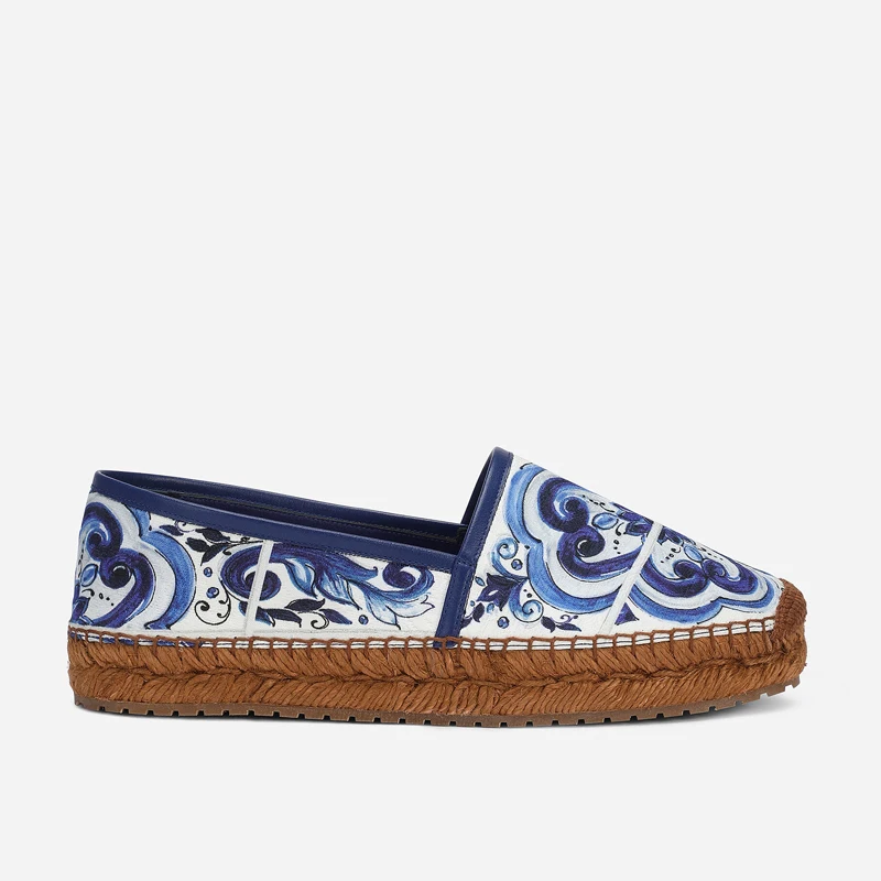 Leopard Pattern Woven Sole Fla - Espadrille Slip On review and price