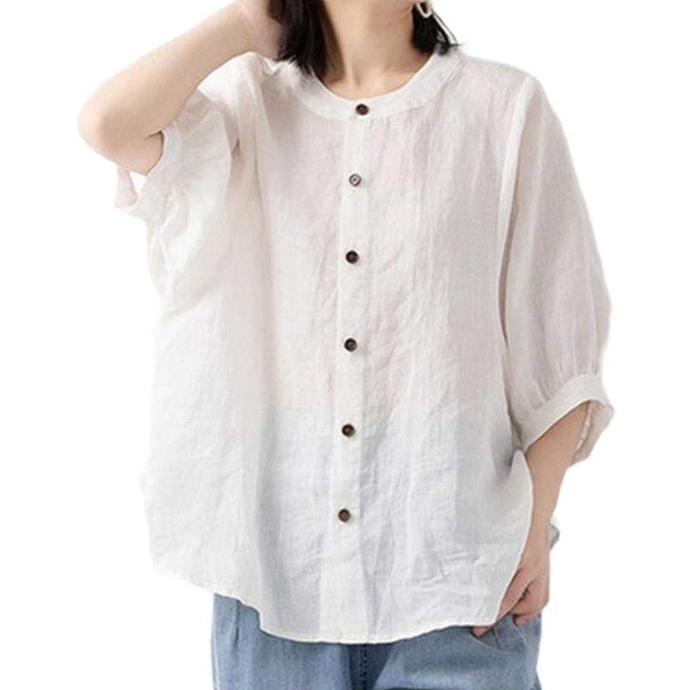 Casual Long Sleeve Cotton Line - Linen Shirt Breathable review and price