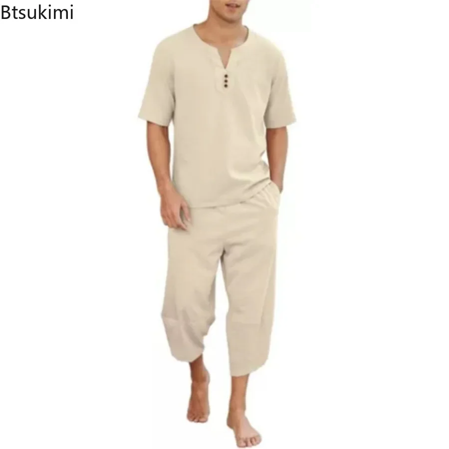 2026 Men's Hip Hop Cotton Line - Short Linen Drawstring review and price
