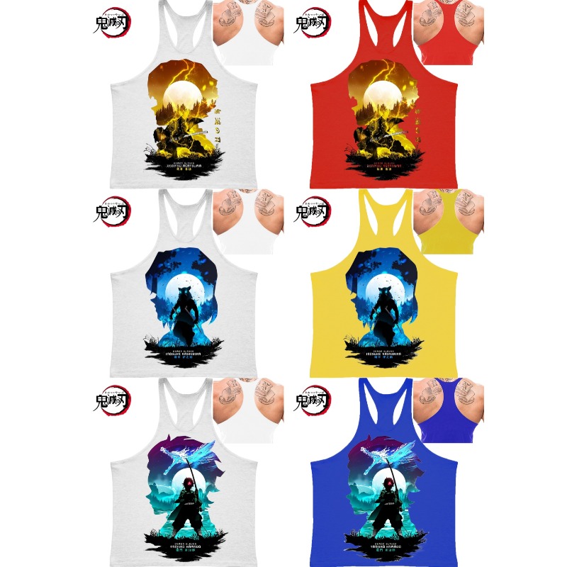 (Demon Slayer) GYM Mens Tank T - Tank Top Muscle review and price