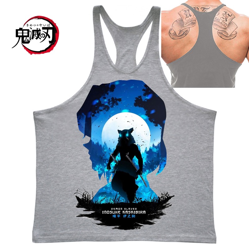(Demon Slayer) GYM Mens Tank T - Tank Top Muscle review and price