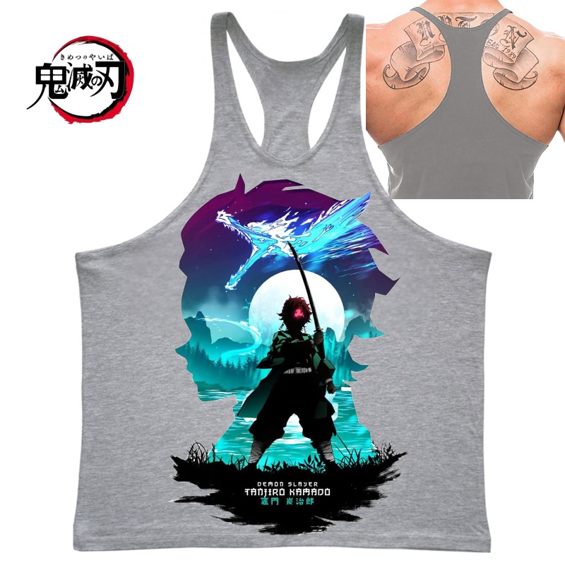 (Demon Slayer) GYM Mens Tank T - Tank Top Muscle review and price