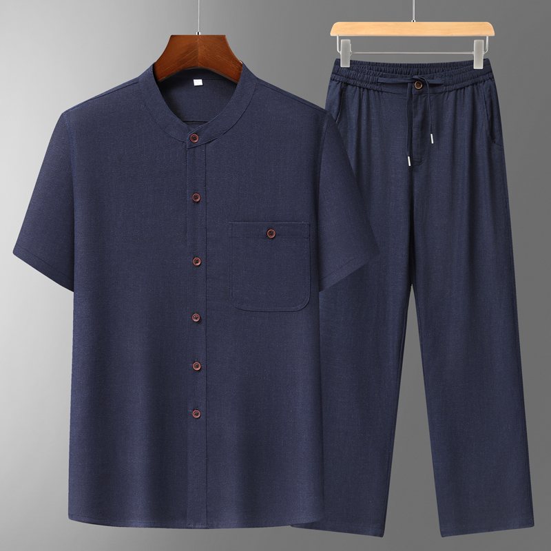 Men's Cotton Linen Tang Suit S - Short Linen Drawstring review and price