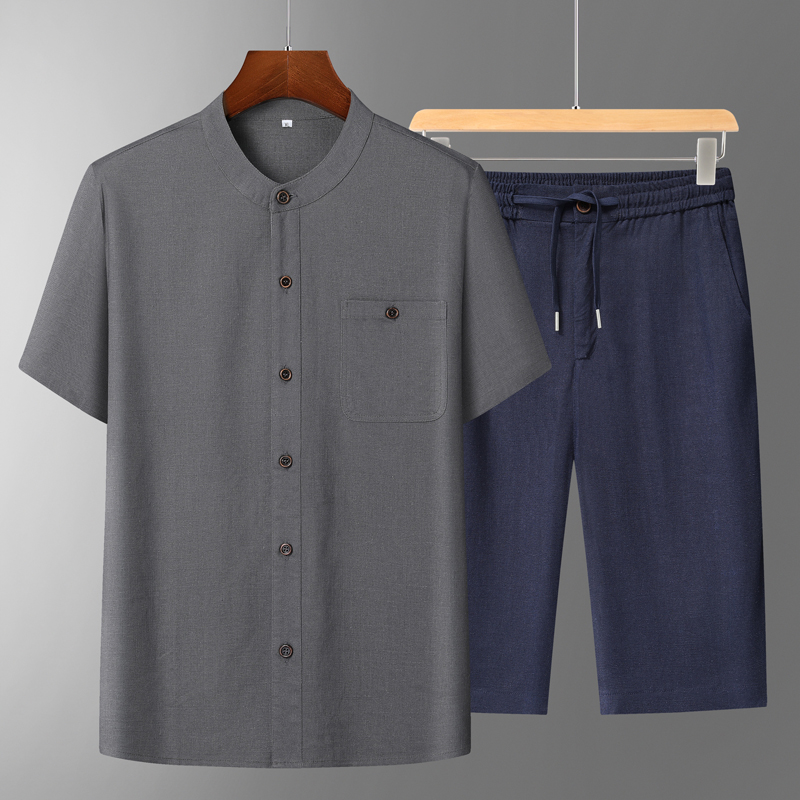 Men's Cotton Linen Tang Suit S - Short Linen Drawstring review and price