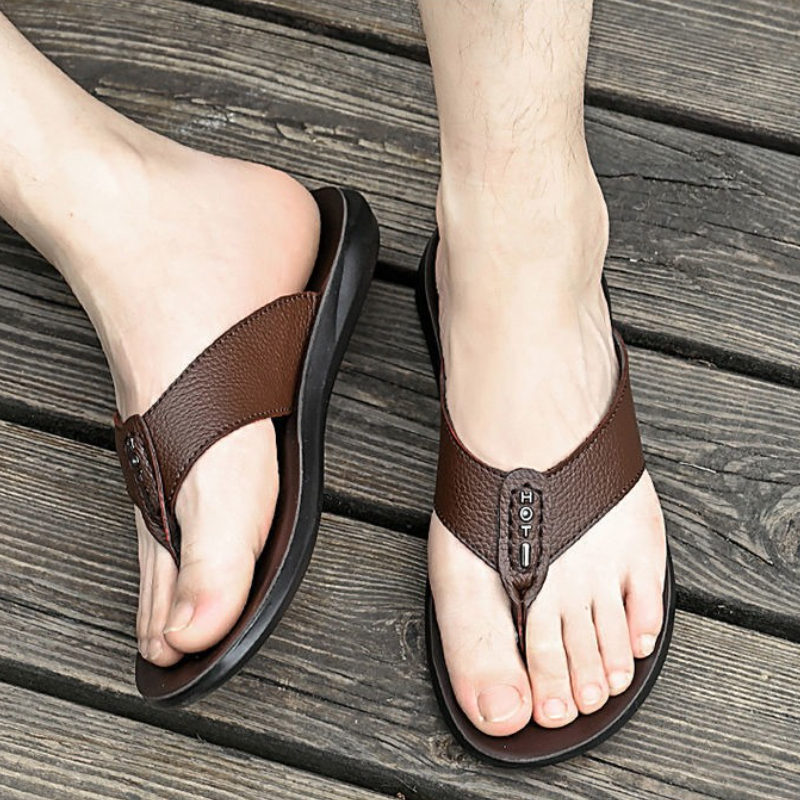 Hot Sale Men's Flip Flops High - Flip Flop Leather Men review and price